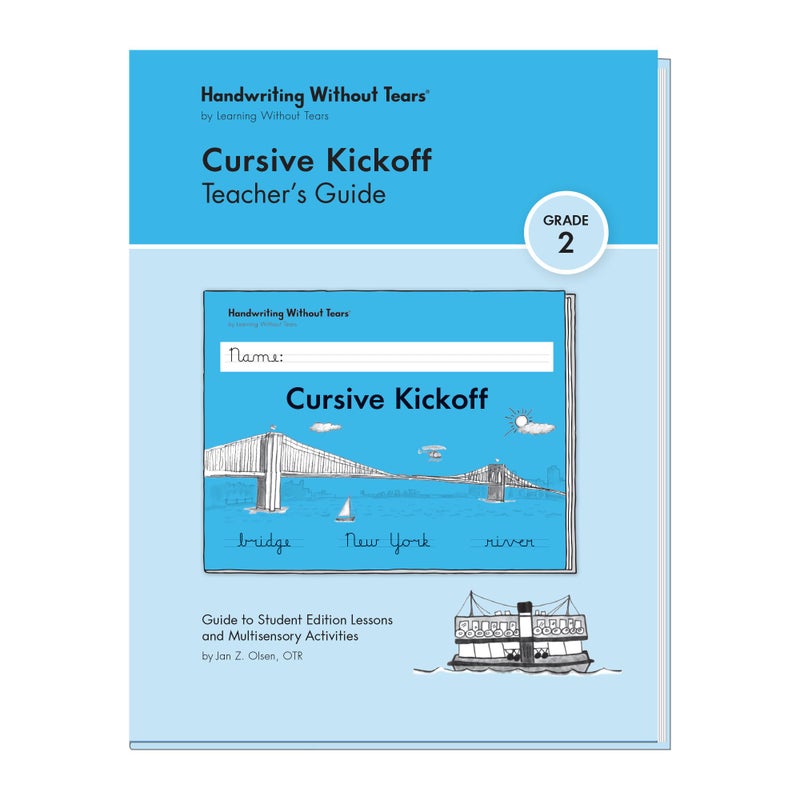 Learning Without Tears, Cursive Kickoff, Teacher's Guide, Age 7+, 2nd Grade+, Handwriting Practice, School & Home, Language Arts, Tutoring, Sensory - Image 1
